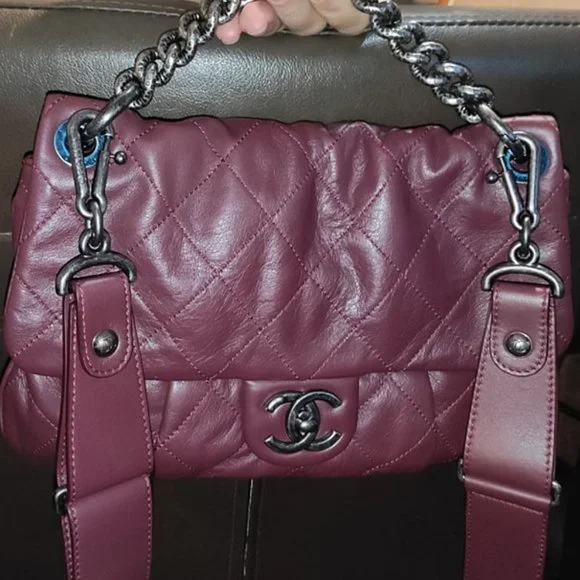 CHANEL Coco Pleats Bag Burgundy - Picture 5 of 16